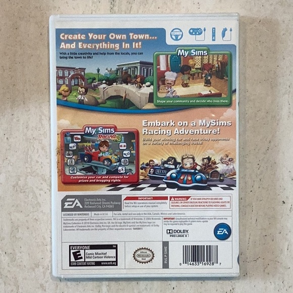 My Sims Collection Nintendo Wii Game & Game Party 3 Wii Games & Wheel MySims Lot - Picture 7 of 9